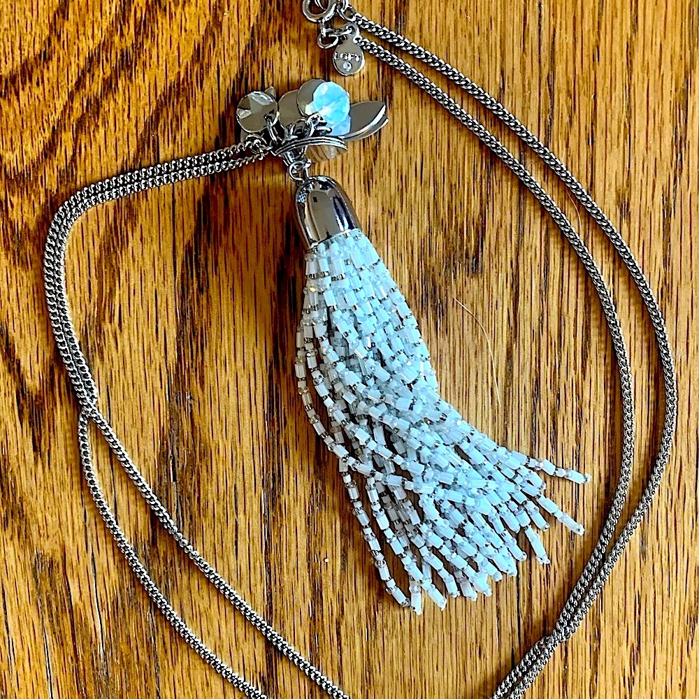 LOFT Long Tassel Pendant Necklace NWOT